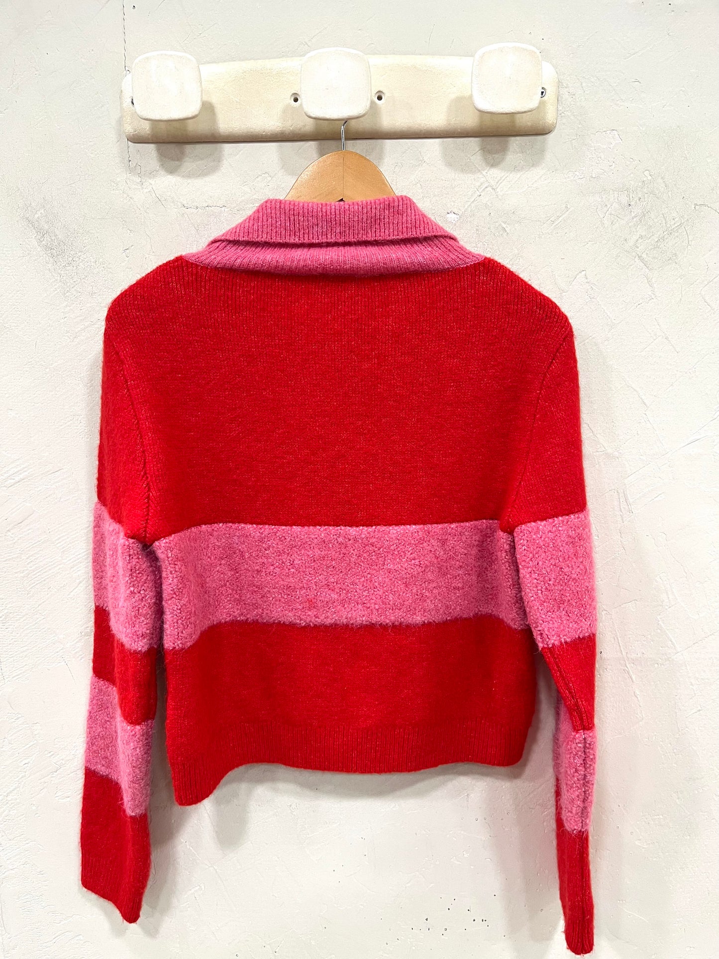 MANGO PULL ROSE ET ROUGE T.38