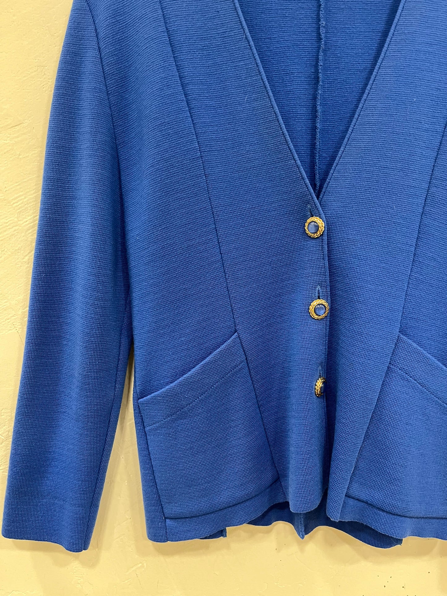 GILET BLEU VIF VINTAGE