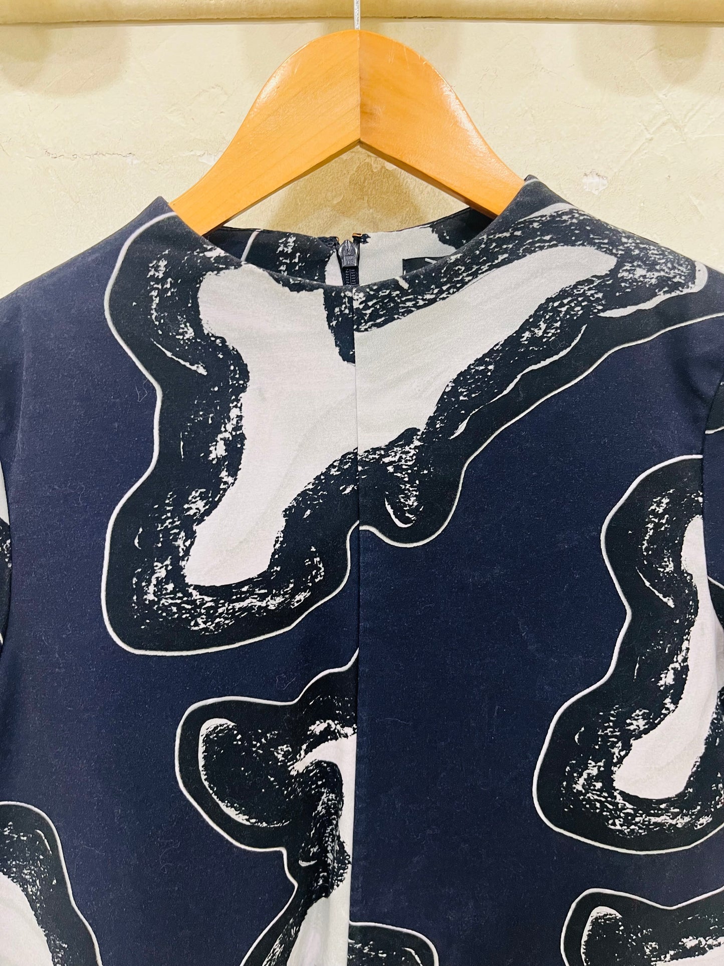 COS HAUT BLEU MOTIFS T.38