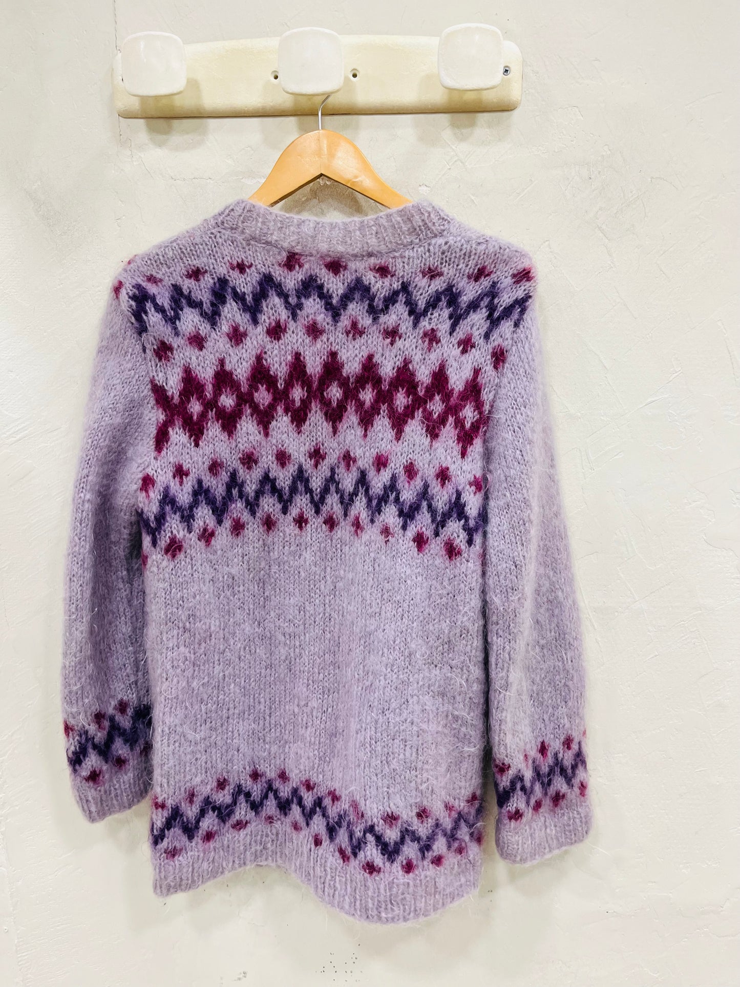 CARDIGAN MOHAIR FAIT MAIN