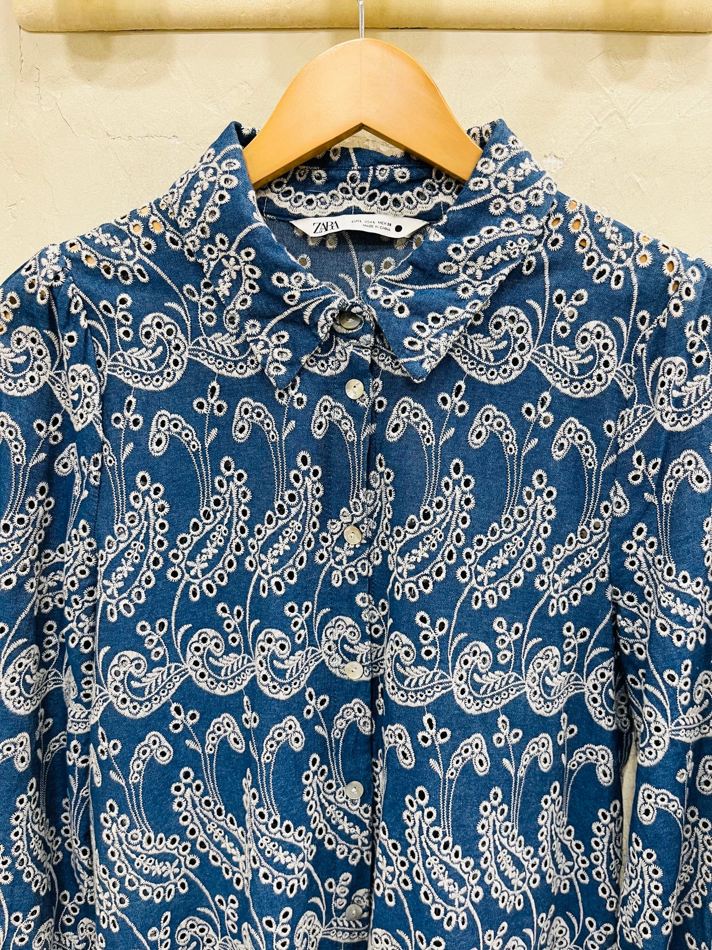ZARA ROBE BLEU JEAN T.40