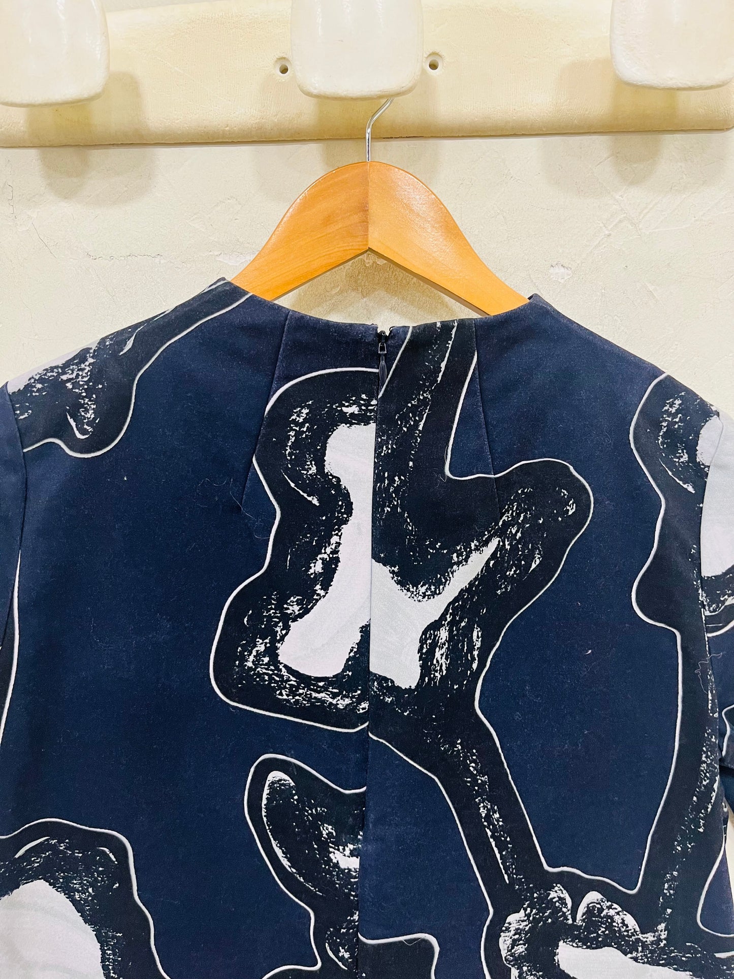 COS HAUT BLEU MOTIFS T.38