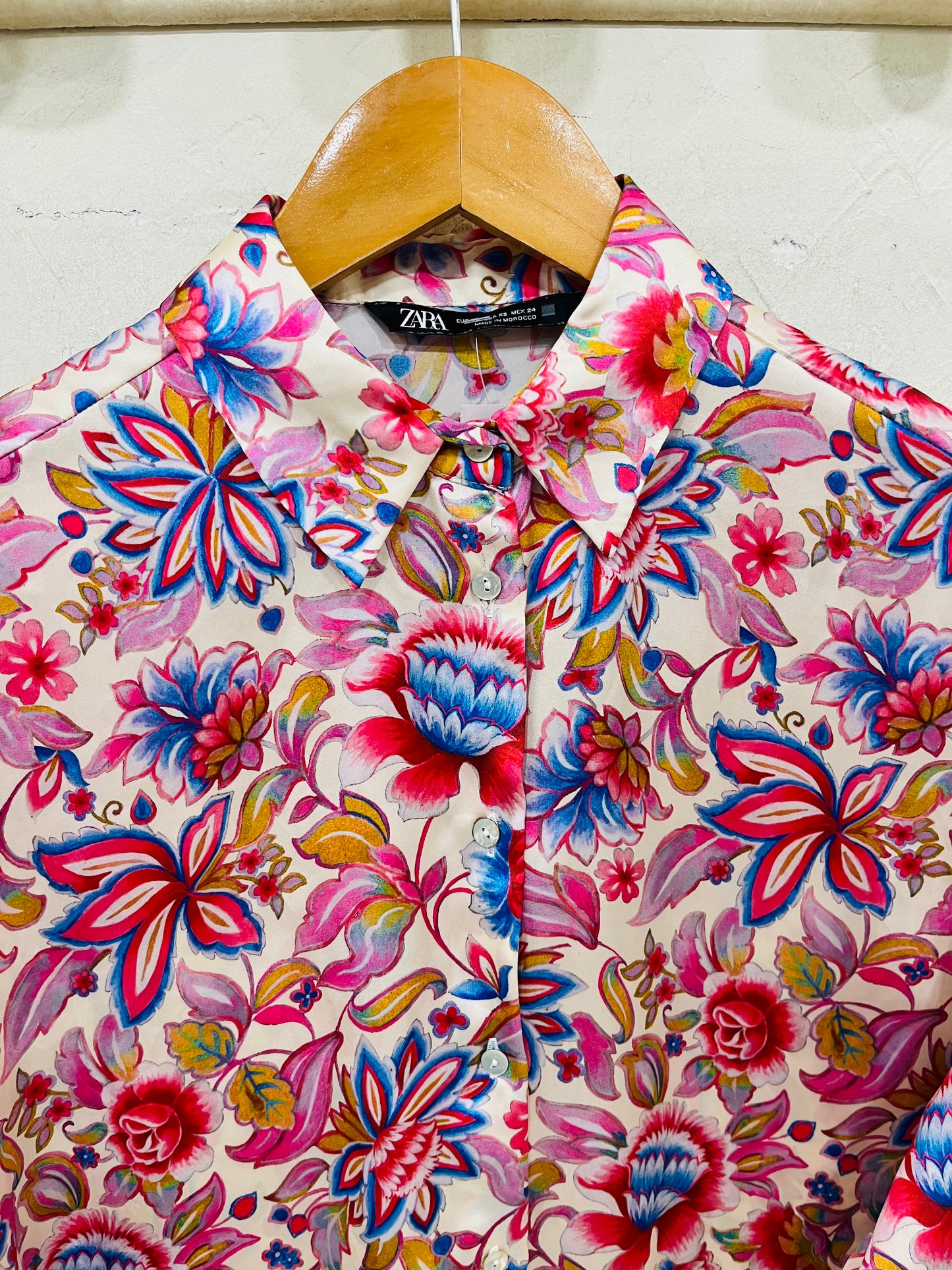 ZARA CHEMISE FLEURIE