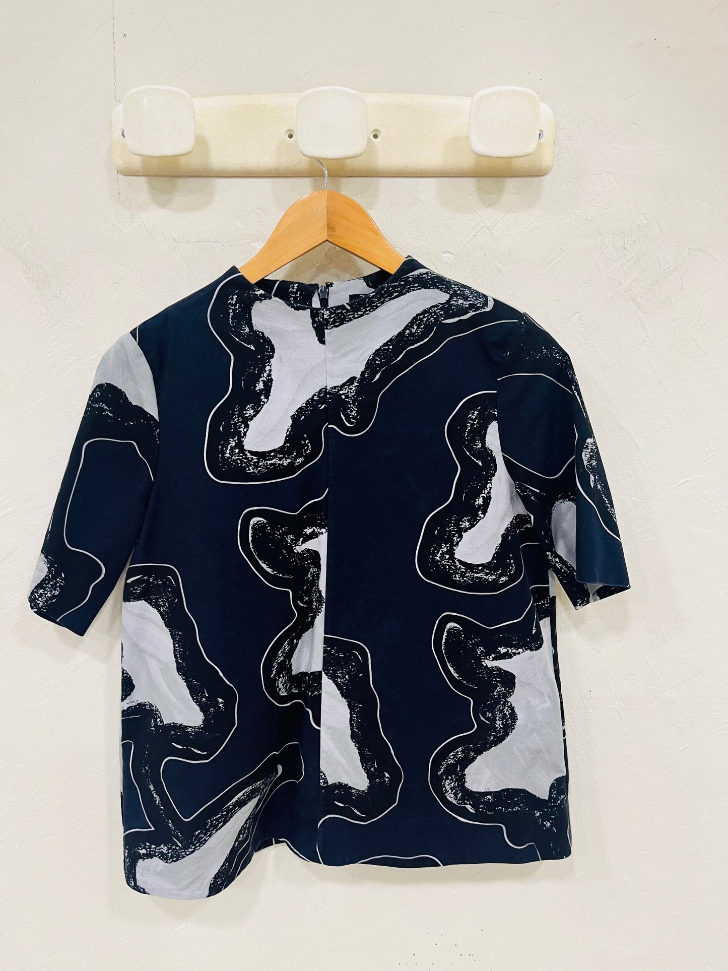 COS HAUT BLEU MOTIFS T.38