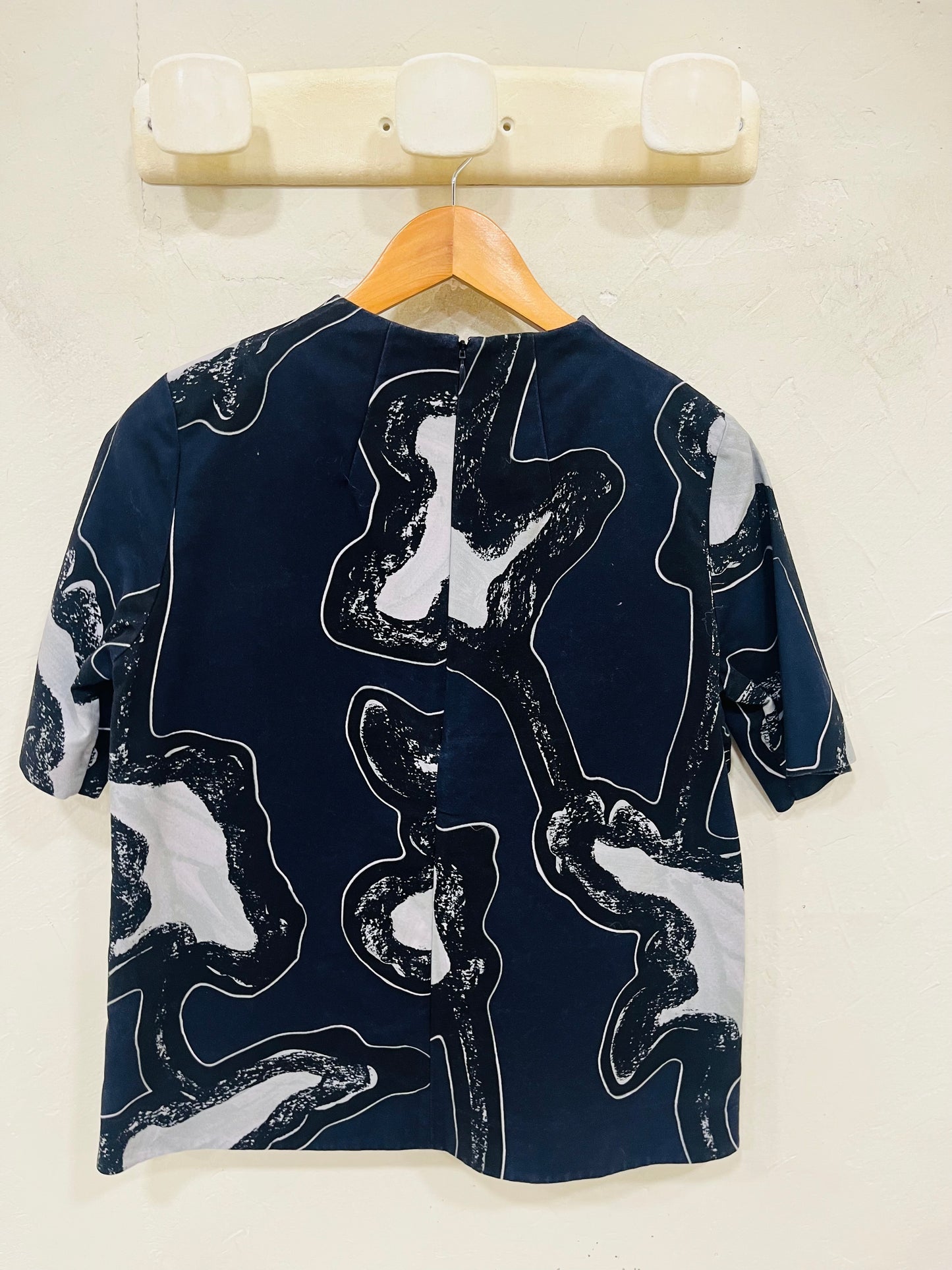 COS HAUT BLEU MOTIFS T.38