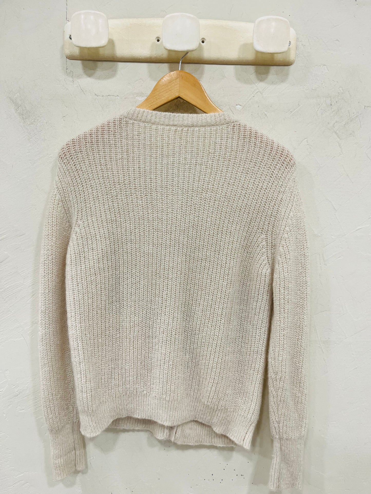 EKYOG CARDIGAN CREME SOIE MOHAIR LAINE T.38