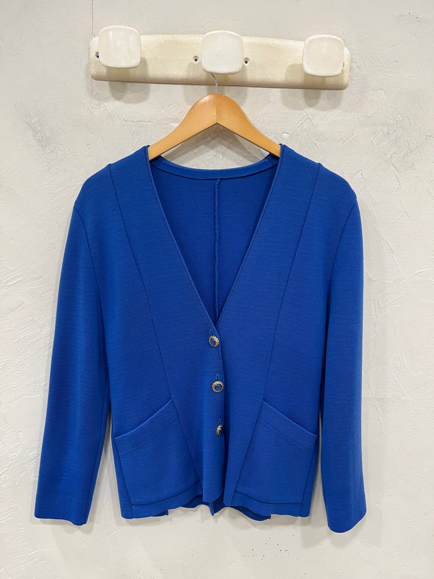 GILET BLEU VIF VINTAGE