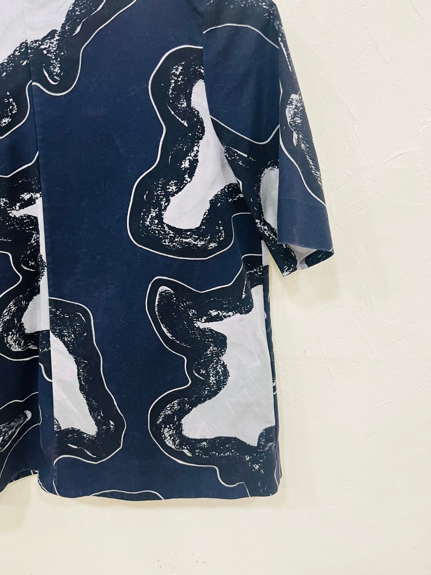 COS HAUT BLEU MOTIFS T.38