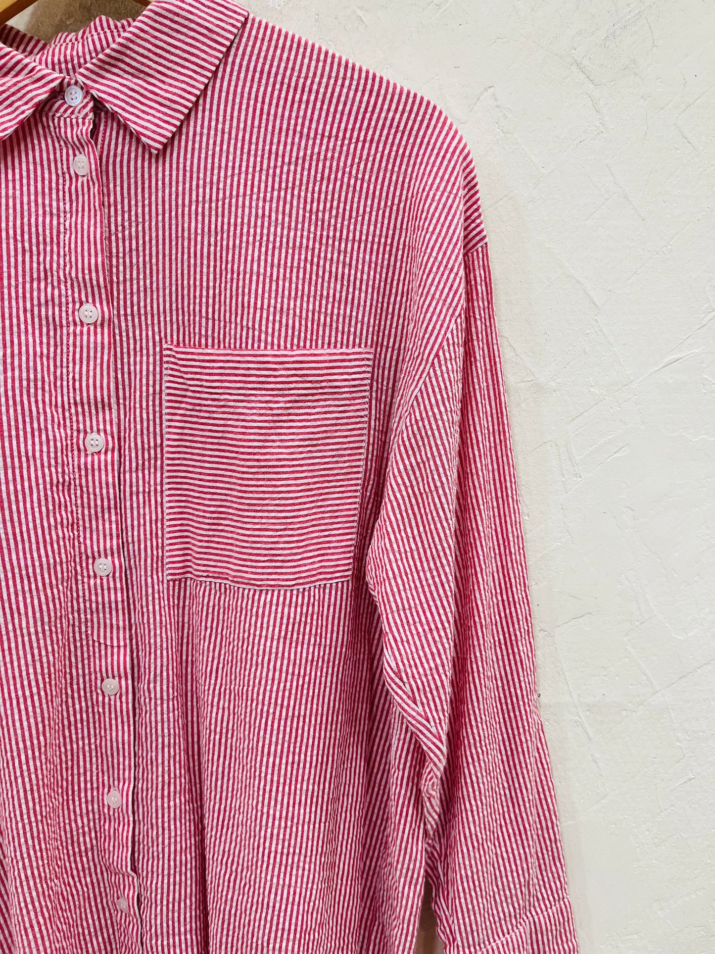 KIABI CHEMISE RAYURES ROUGE BLANC