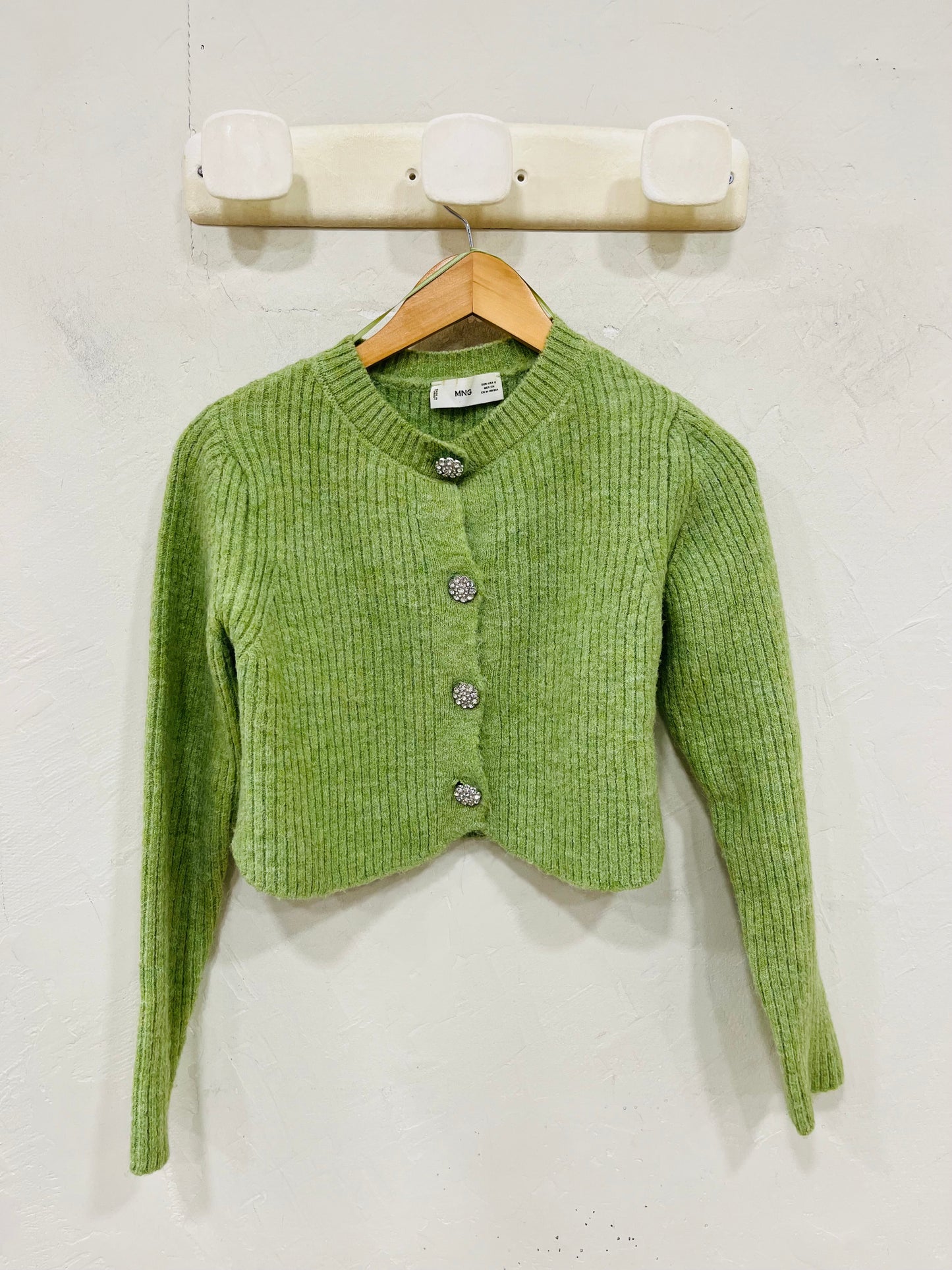 MANGO GILET VERT T.36