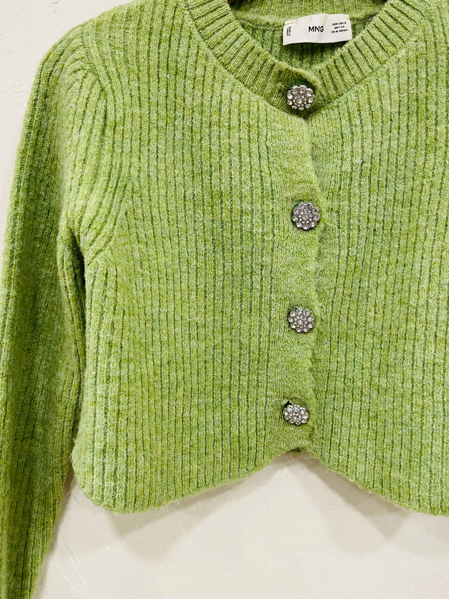 MANGO GILET VERT T.36